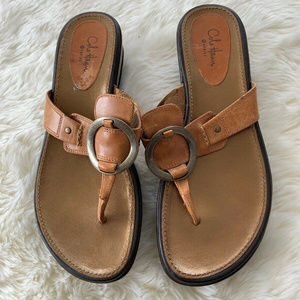 Cole Haan G Series With Air Brown Wedge Sandals